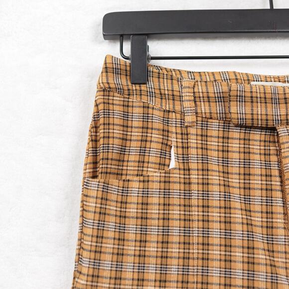 URBAN OUTFFITTERS Mensy Plaid Straight Crop Trouser Pants Academia Twee Hippie 4 - Picture 5 of 11